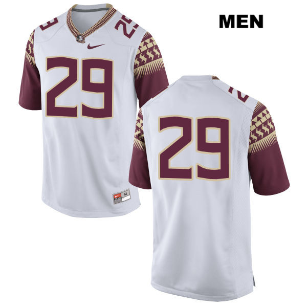Men's NCAA Nike Florida State Seminoles #29 Nate Andrews College No Name White Stitched Authentic Football Jersey MEQ6169UB
